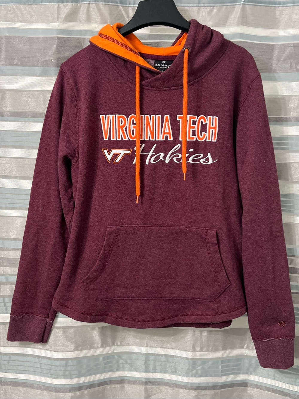 Colosseum Virginia Tech Hokies Maroon & Orange Hoodie Women’s